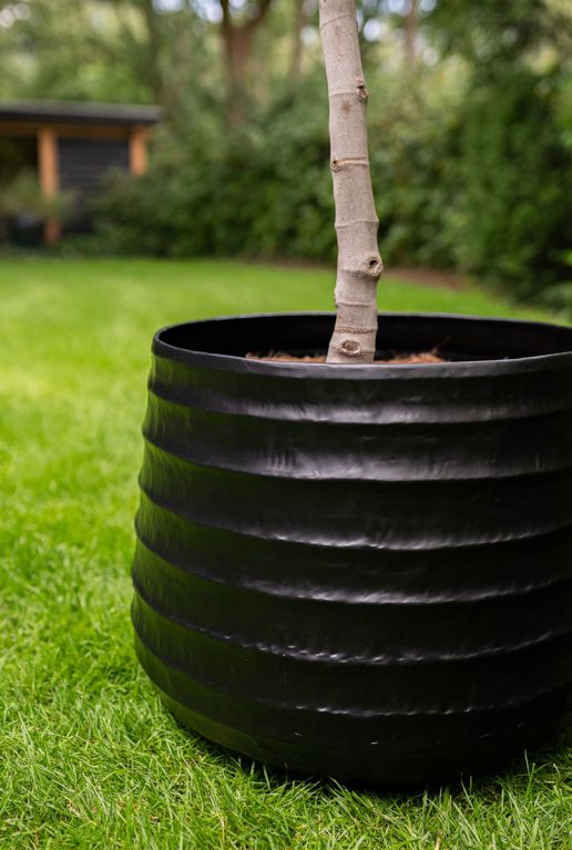 Petra zwart bloempot tuinplant